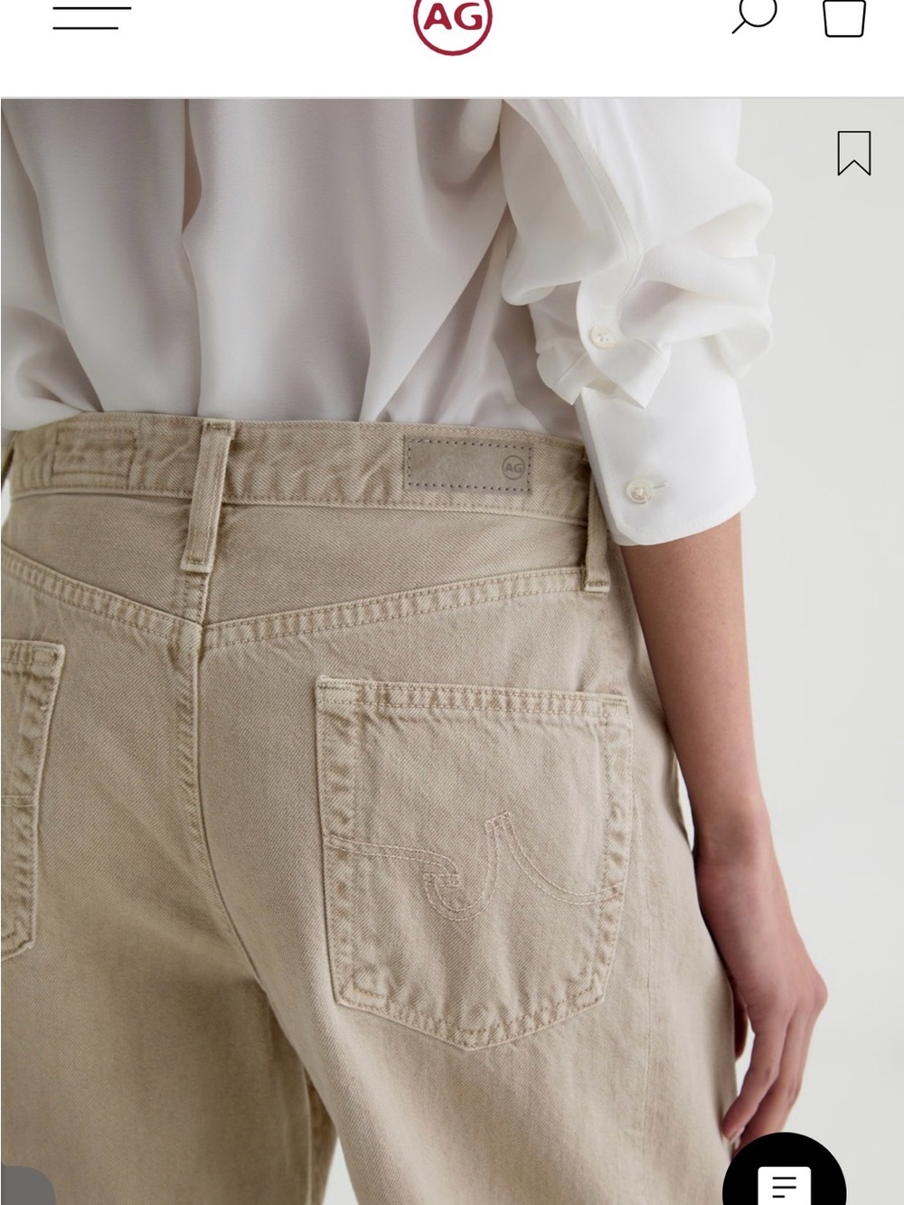 AG Hattie Crop High Rise Barrel Jean - Picture 4 of 4